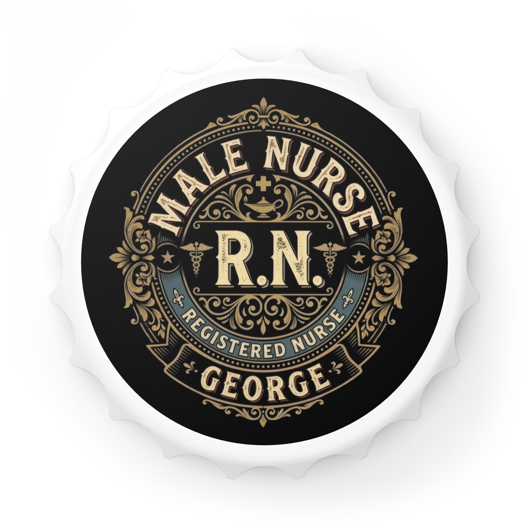 Male Nurse R.N. Personalized Bottle Opener – 