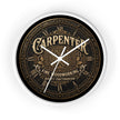 Carpenter Wall Clock — Vintage Woodworking Sign Clock for Workshop & Home - DCA384