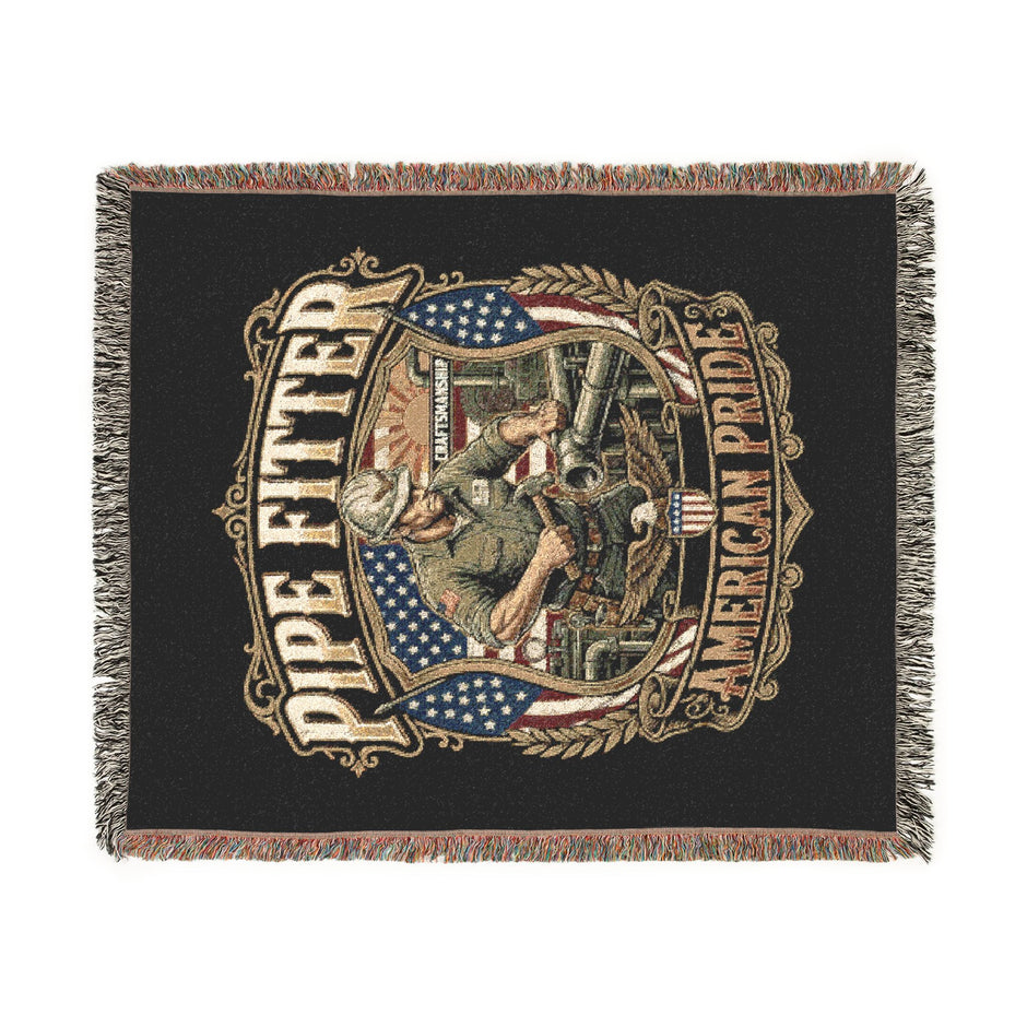 Pipe Fitter Woven Blanket — American Pride Throw