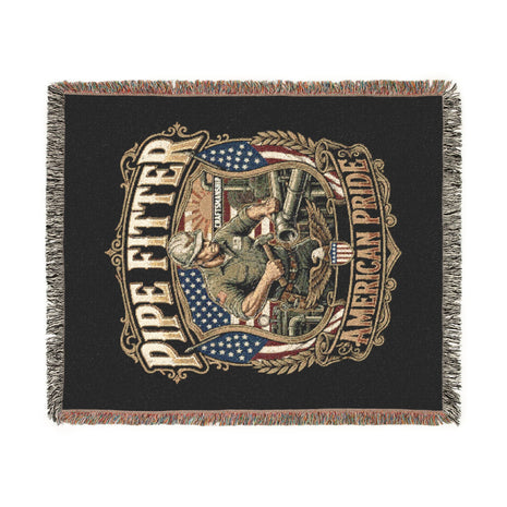 Pipe Fitter Woven Blanket — American Pride Throw