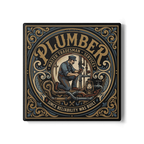 Plumber - Master Tradesman Ceramic Coaster — DCA0239