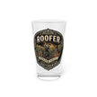 Roofer Vintage Emblem Pint Glass — 16oz Craftsman Beer Glass - DCA0189