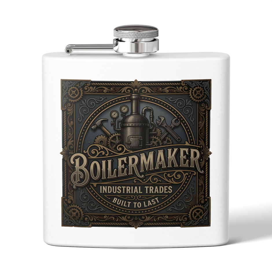 Boilermaker Flask: Industrial Trades, Built to Last' Stainless Steel 6oz - DCA0419