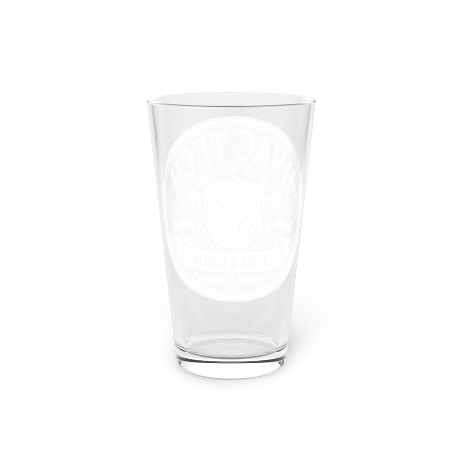 HVAC Tech Pint Glass 16oz — Heating & Cooling Logo Beer Glass - DCA0150