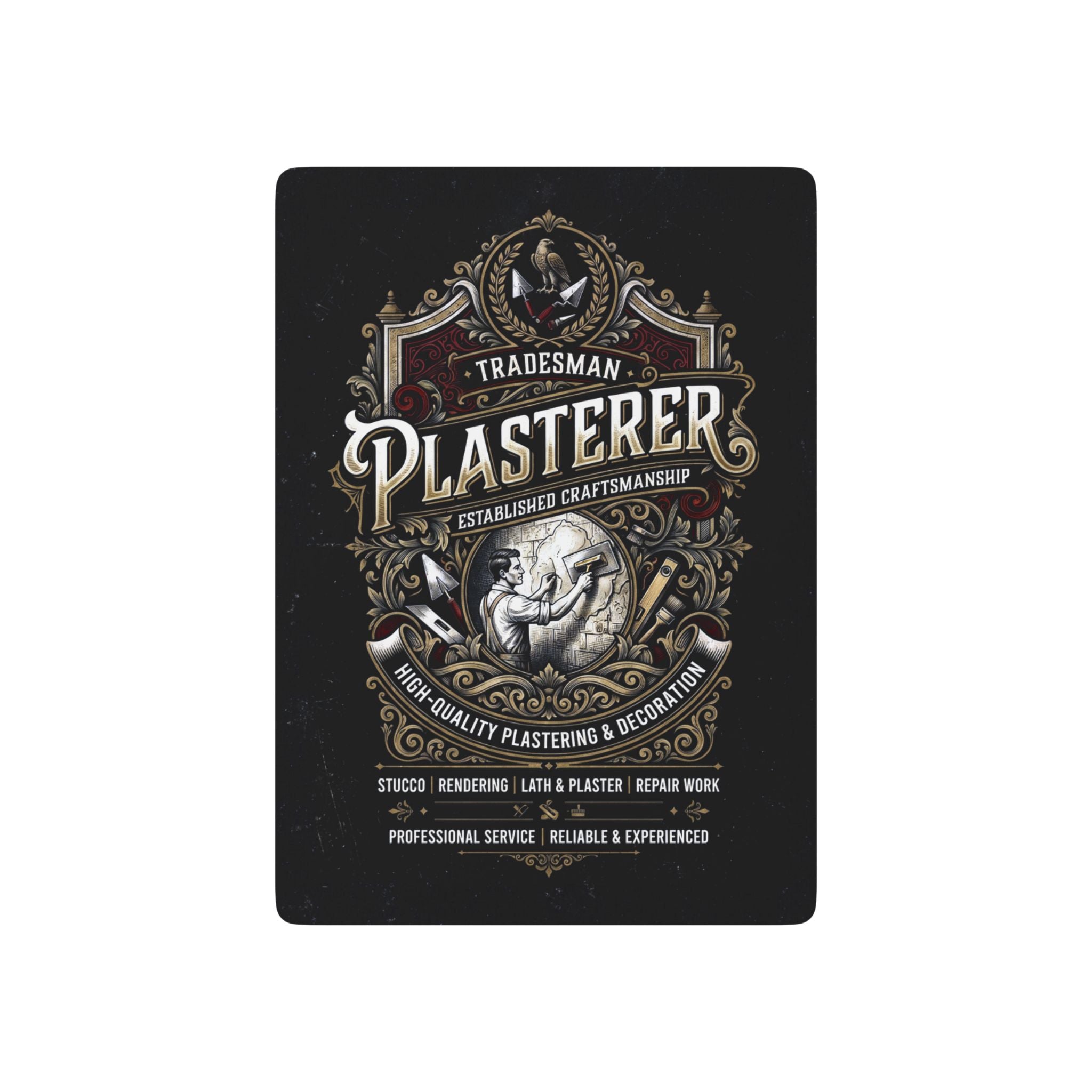 Plasterer Tradesman Vintage Playing Cards – Classic Poker Deck - DCA0361