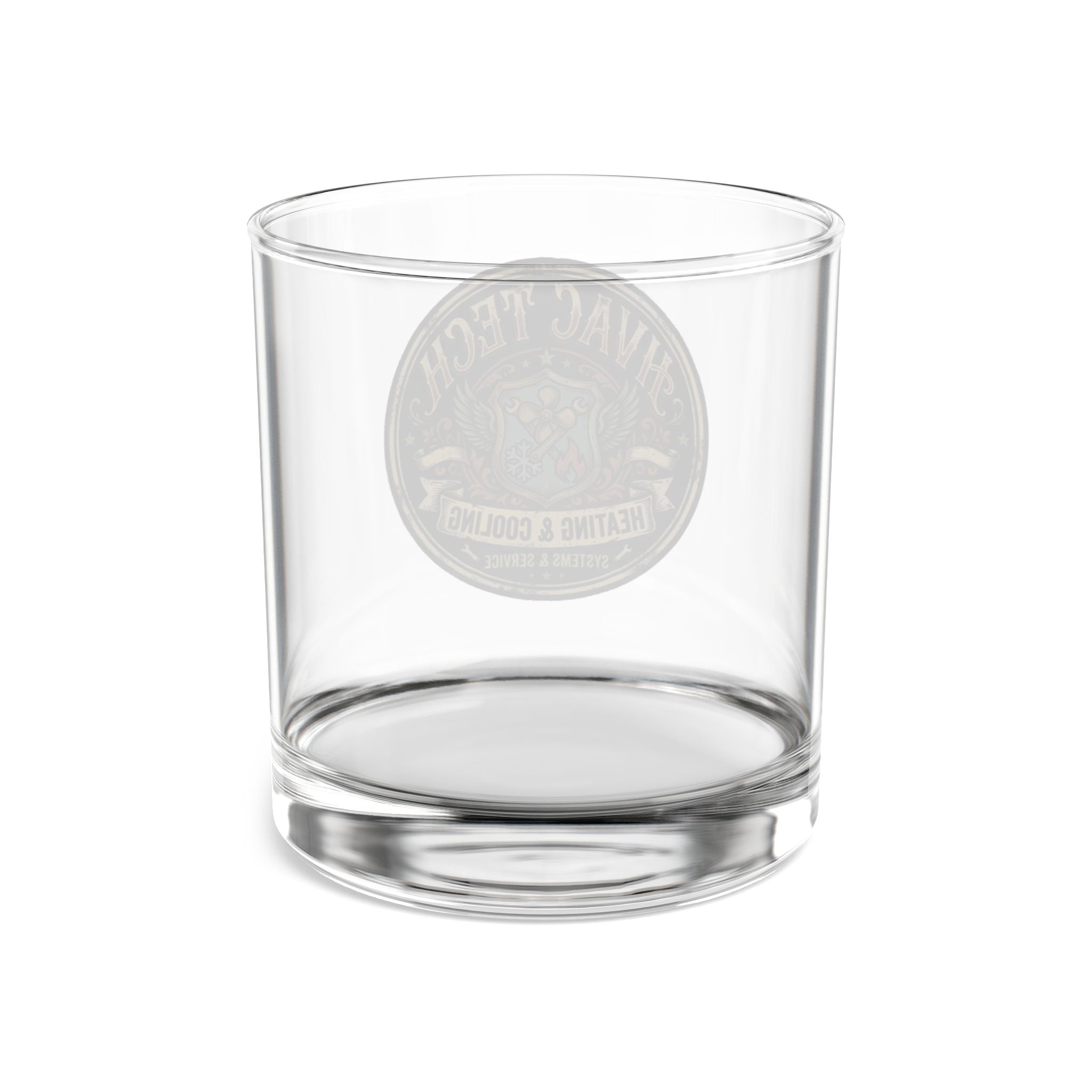 HVAC Tech Heating & Cooling 10oz Rocks Glass – Vintage Trade Emblem - HVAC Tech - DCA0200