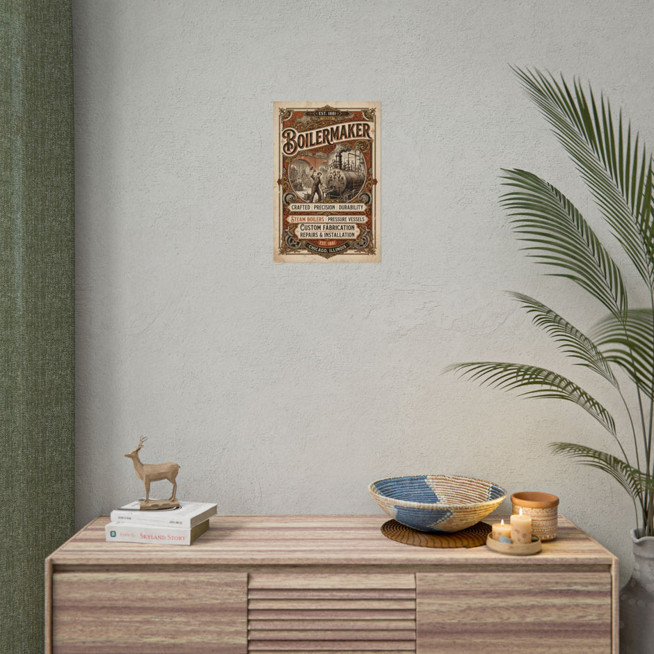 Boilermaker Vintage Industrial Rolled Poster — DCA0367