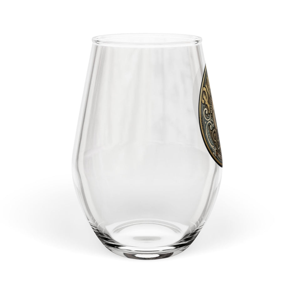 Plumber Vintage Badge Stemless Wine Glass — 11.75 oz - DCA0347
