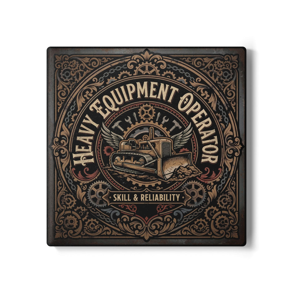 Heavy Equipment Operator Ceramic Coaster — DCA0288