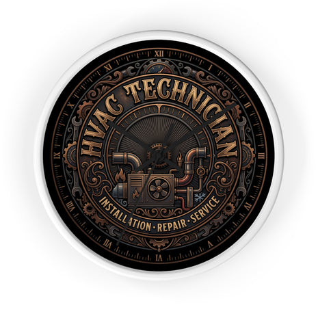 HVAC Technician Wall Clock — Vintage Industrial Installation • Repair • Service - DCA0387