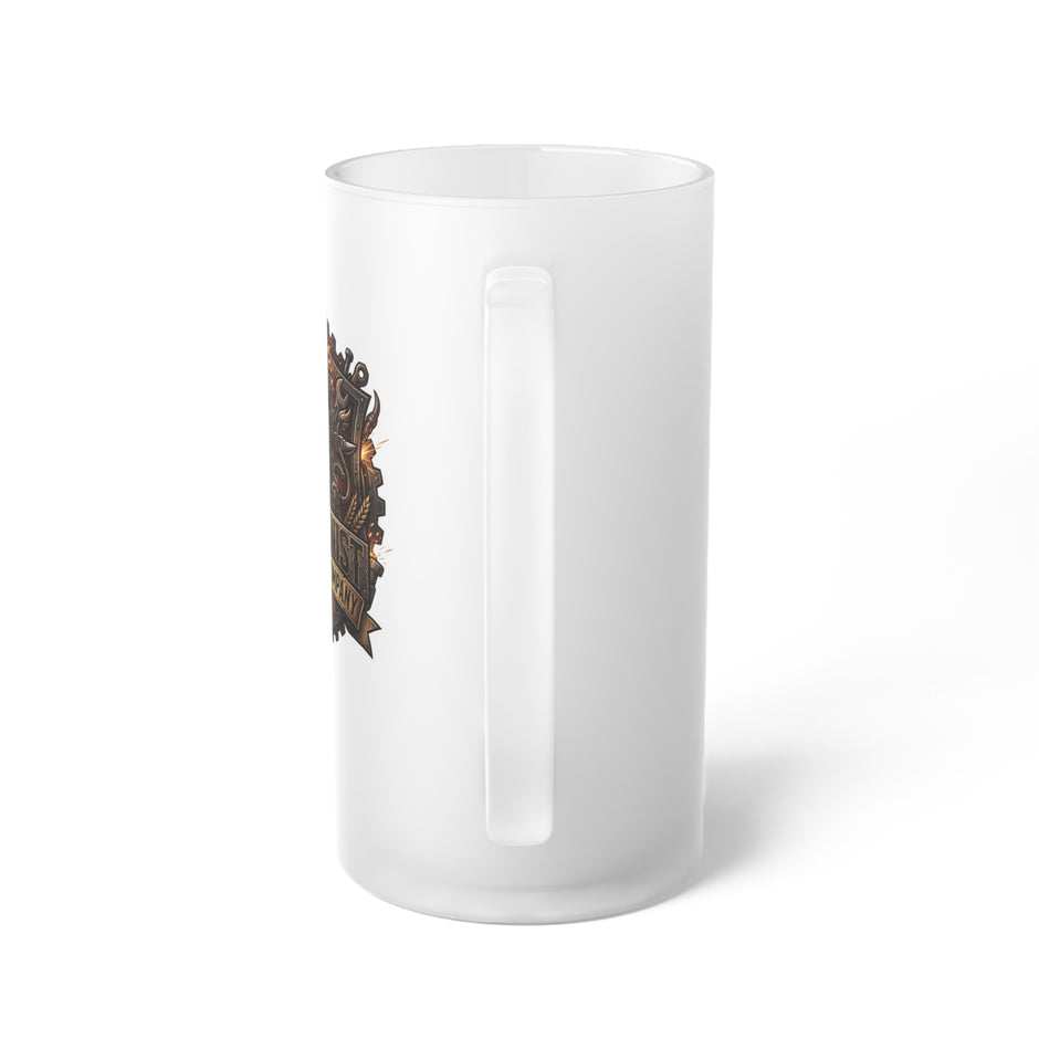Machinist Crest Frosted Beer Mug — Vintage Trade Brew Stein (16 oz) - DCA0512