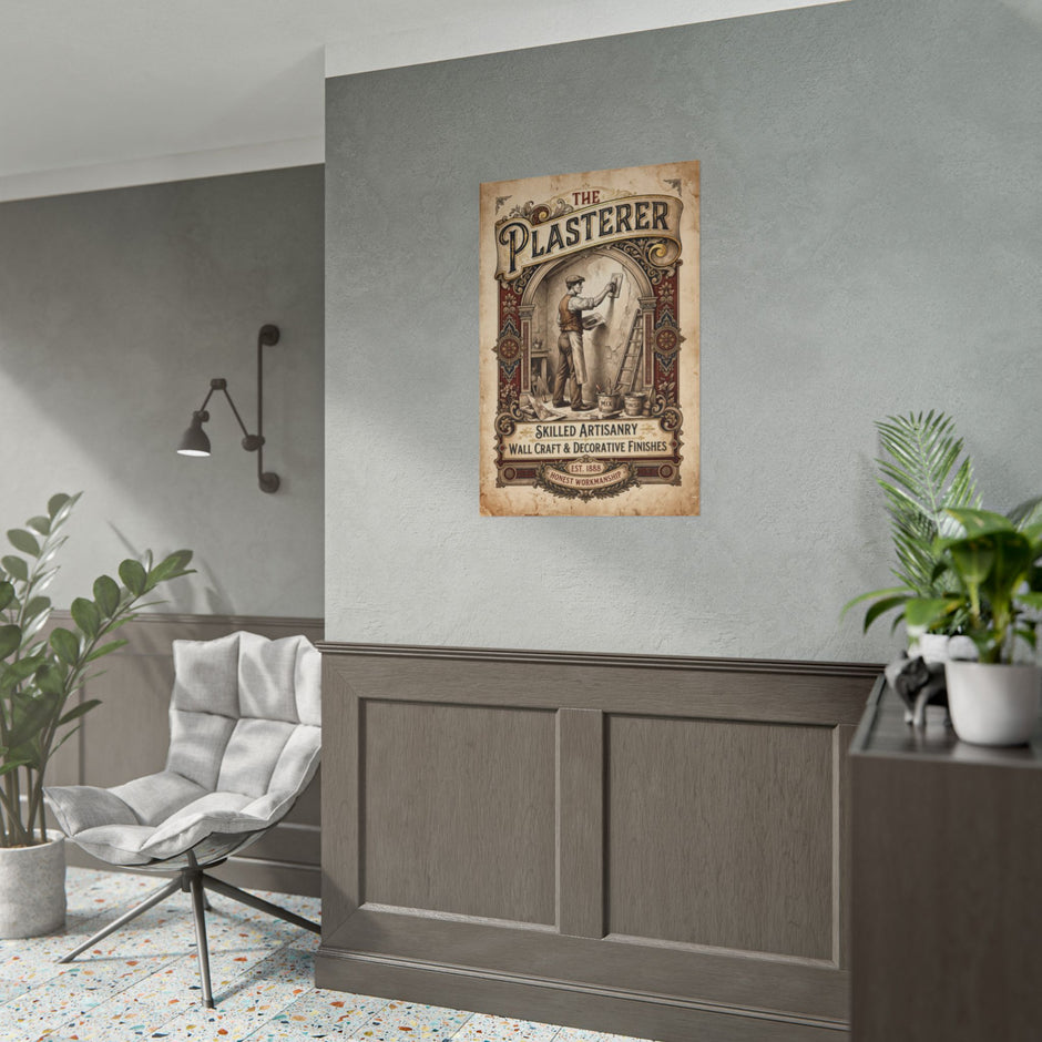 Plasterer Vintage Poster – Skilled Artisan Wall Art - DCA0378