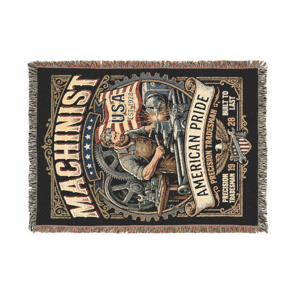 Machinist Woven Blanket — American Pride Throw