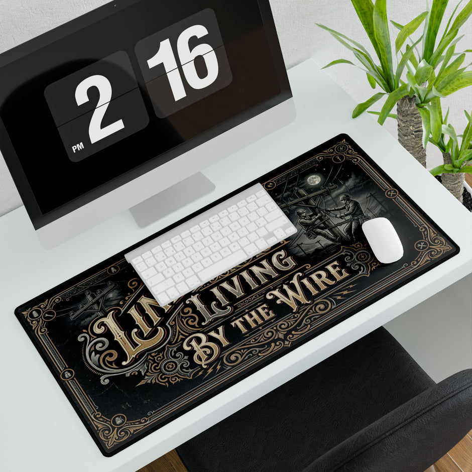 Linemen Desk Mat Mouse Pad-American Heritage-Vintage Style - DCA0126