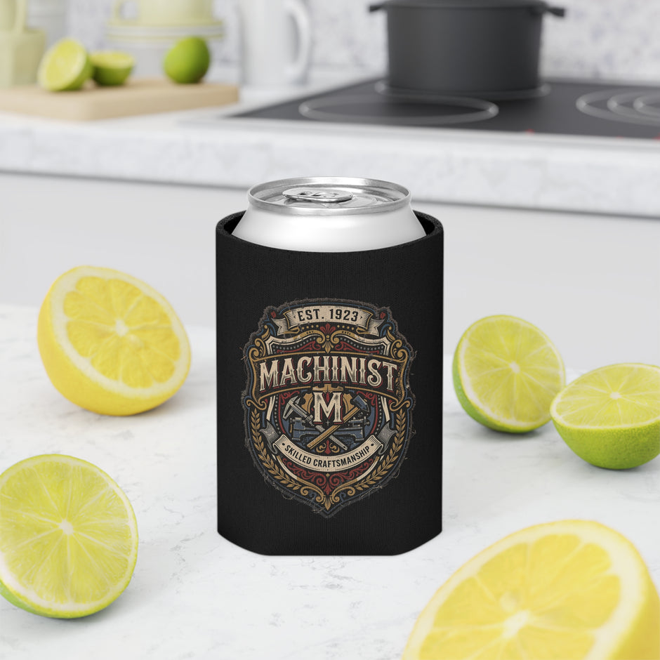Machinist Can Cooler — Vintage Skilled Craftsman Beer Koozie (Est. 1923) - DCA0418