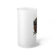Carpenter Frosted Glass Beer Mug — Saw & Axe-Style Logo - DCA0506