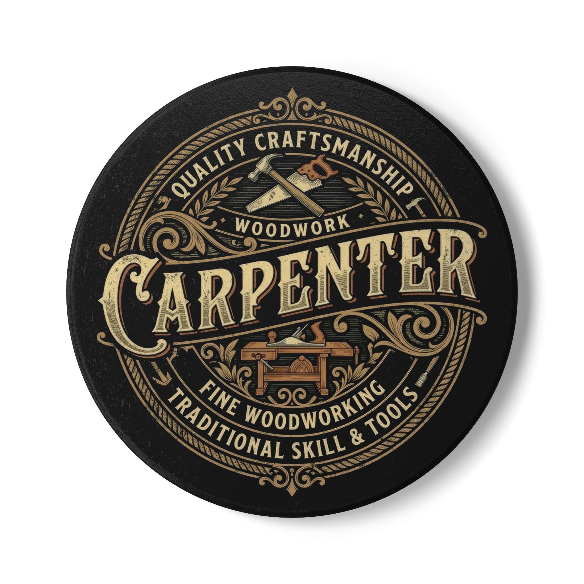 Carpenter Ceramic Coaster — American Heritage - DCA0229
