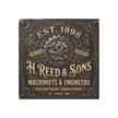 Machinist Metal Sign - H. Reed & Sons Vintage Machinists & Engineers Wall Art (Est. 1898) - DCA0435