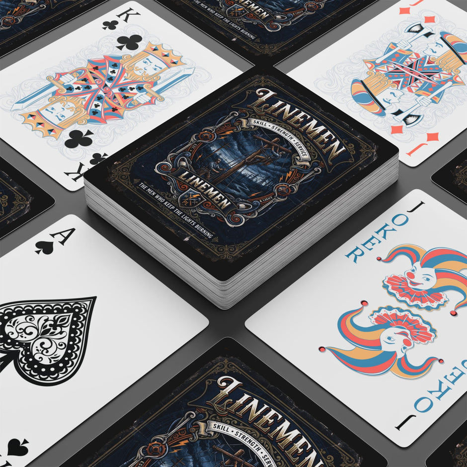 Linemen Tribute Poker Deck — Vintage Electrician Playing Cards - DCA0357