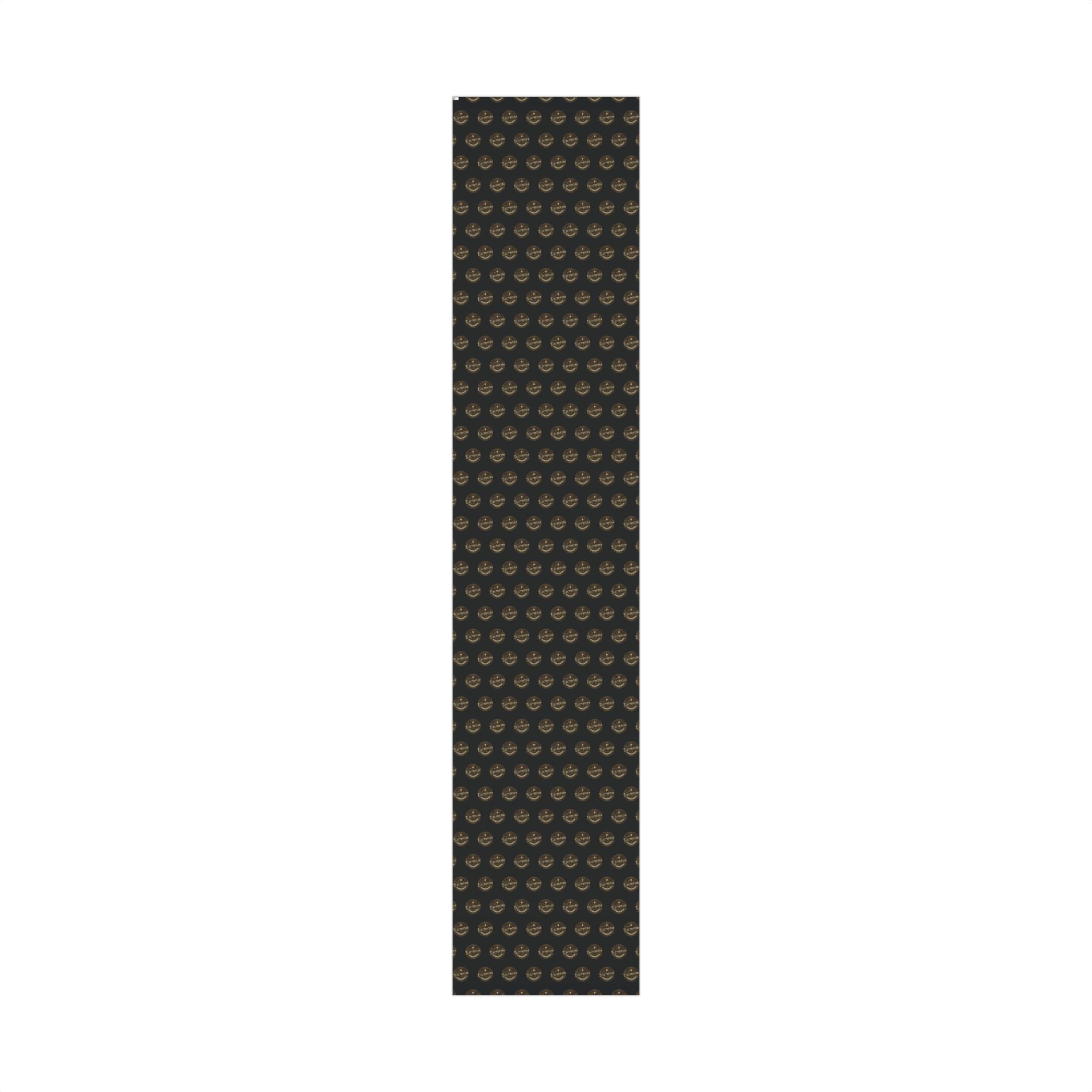 Electrician Gift Wrap Paper – Industrial Logo (Black & Gold)