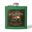 Heavy Equipment Operator Flask — 6oz Stainless Steel Hip Flask - DCA0422