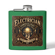 Electrician Licensed & Bonded Flask – 6oz Stainless Steel Hip Flask (Power • Lighting • Repairs) - DCA0421