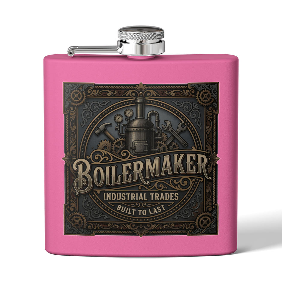 Boilermaker Flask: Industrial Trades, Built to Last' Stainless Steel 6oz - DCA0419