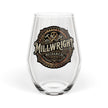 Millwright Mechanical Logo Stemless Wine Glass – 11.75 oz - DCA0343