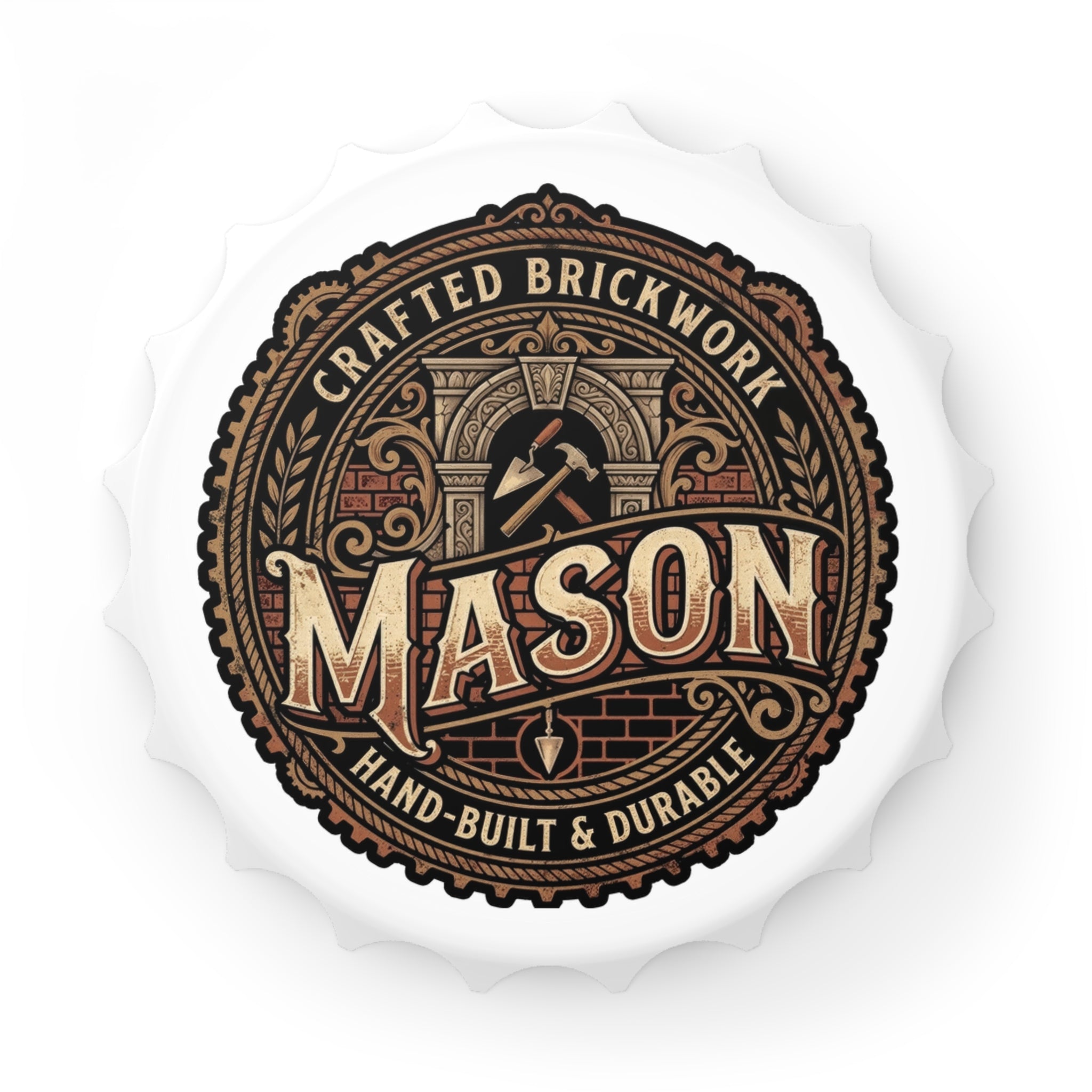 Mason Bottle Opener — Crafted Brickwork, Hand-Built Durable Metal Opener - Mason - DCA0178