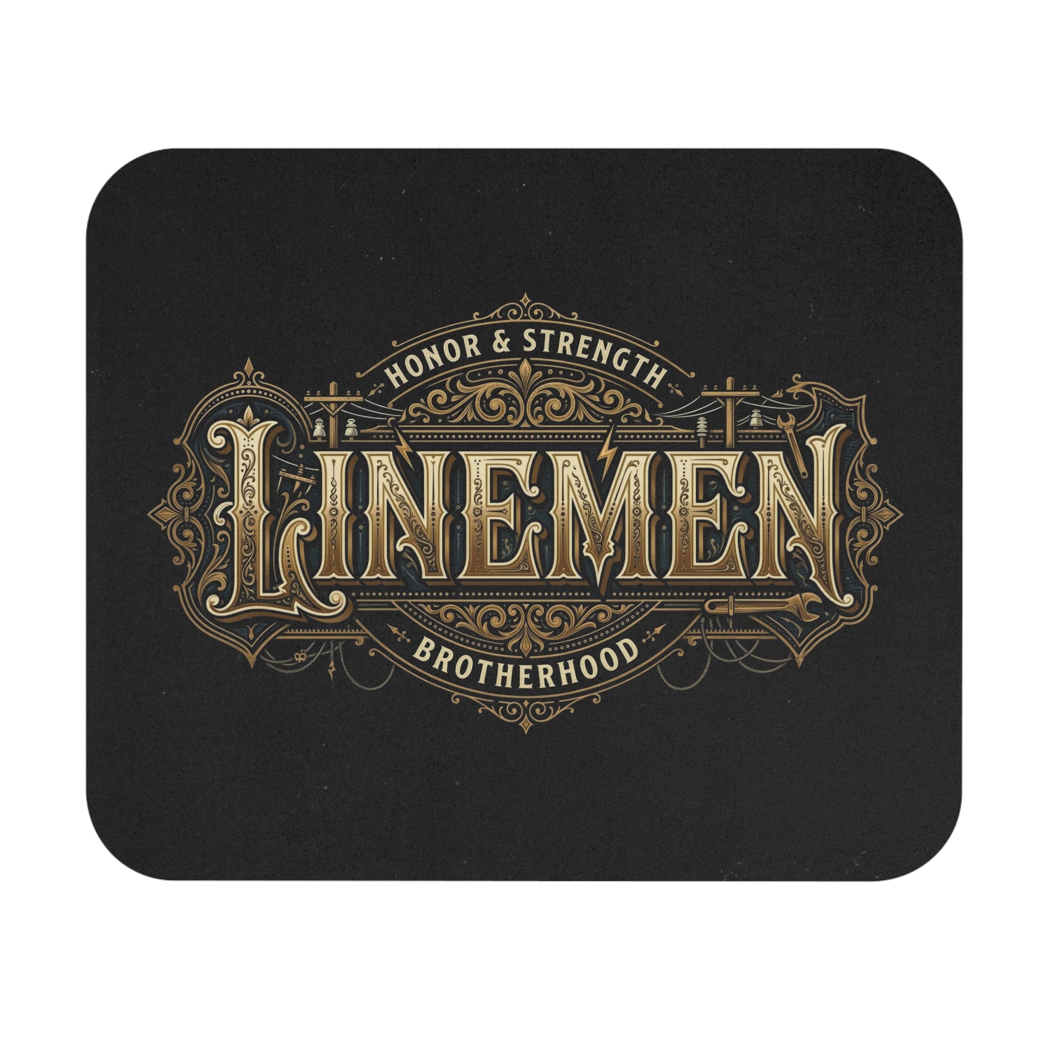 Linemen Mouse Pad — Honor & Strength Brotherhood Mouse Pad - DCA0319