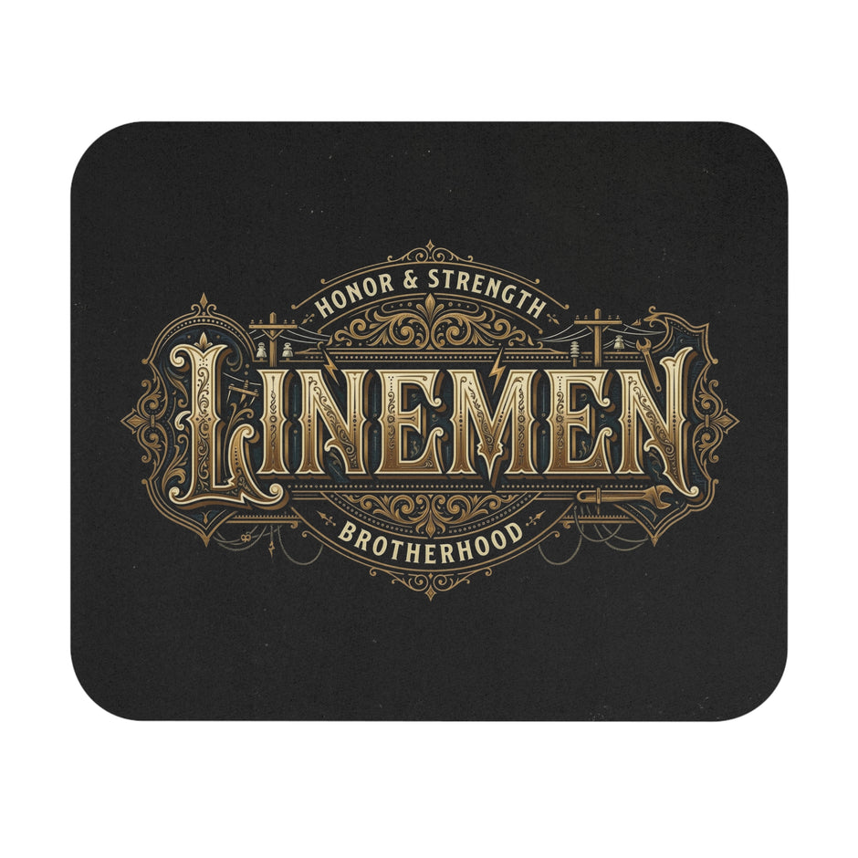 Linemen Mouse Pad — Honor & Strength Brotherhood Mouse Pad - DCA0319