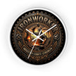 Ironworker Wall Clock — Vintage Industrial Forge Design (Industry • Craft • Strength) - DCA0388