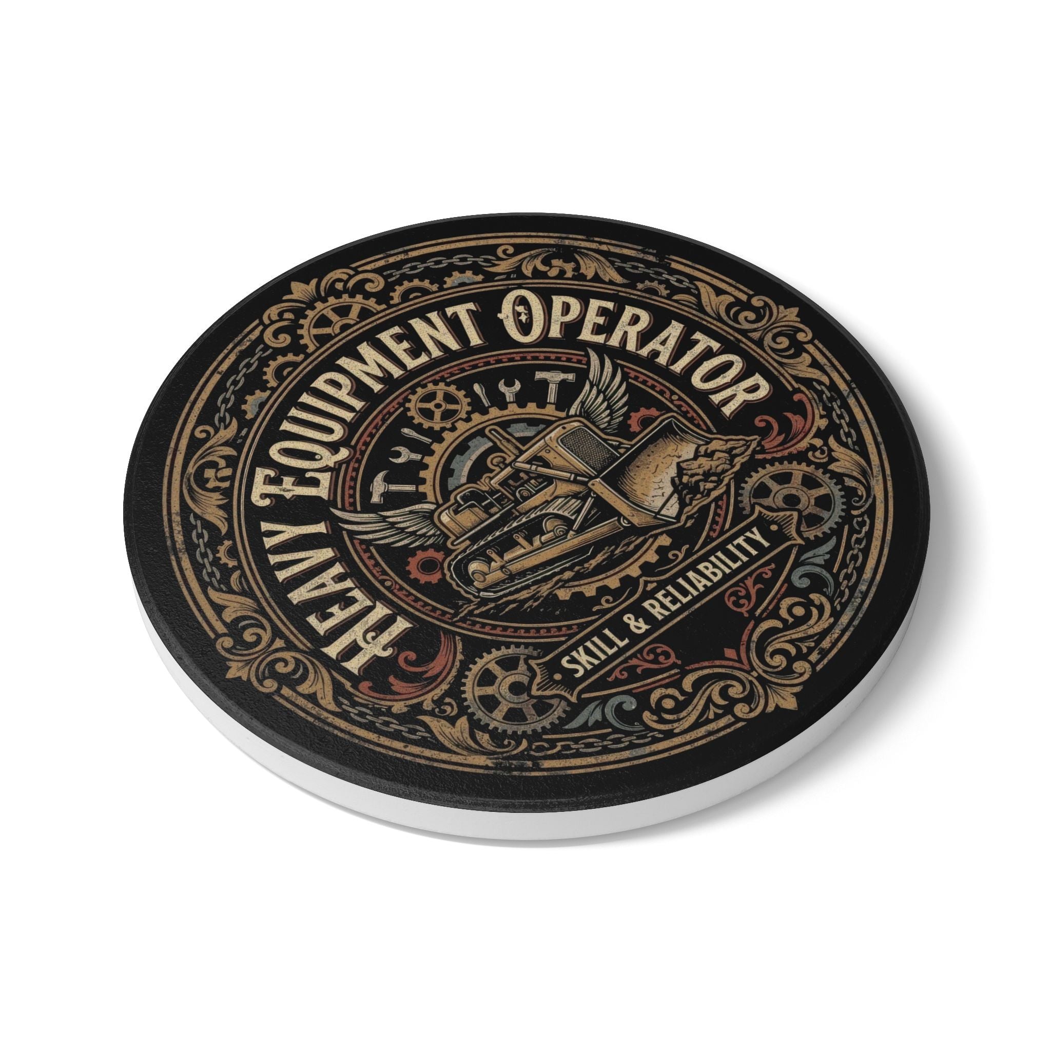 Heavy Equipment Operator Ceramic Coaster — DCA0288