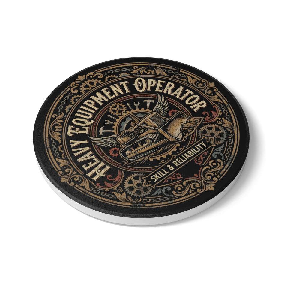 Heavy Equipment Operator Ceramic Coaster — DCA0288
