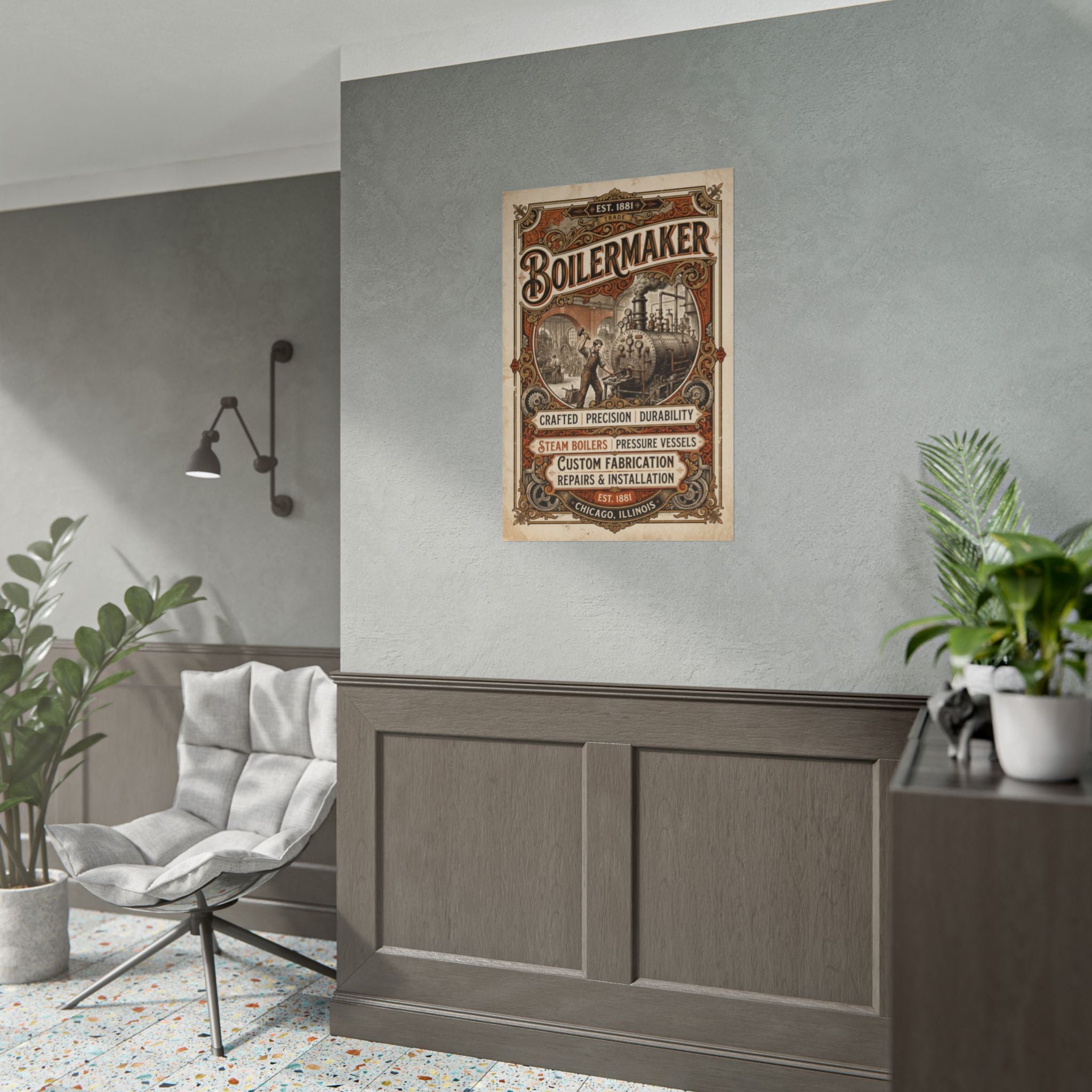 Boilermaker Vintage Industrial Rolled Poster — DCA0367