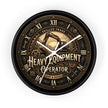 Heavy Equipment Operator Wall Clock — Vintage Excavator Garage & Workshop Decor - DCA0386