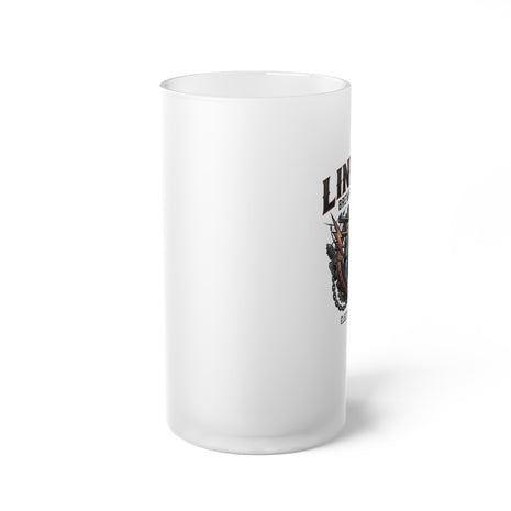 Linemen Frosted Glass Beer Mug – Trade Beer Stein - DCA0511