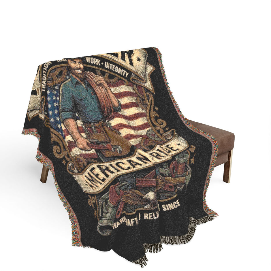 Plumber American Pride Woven Blanket