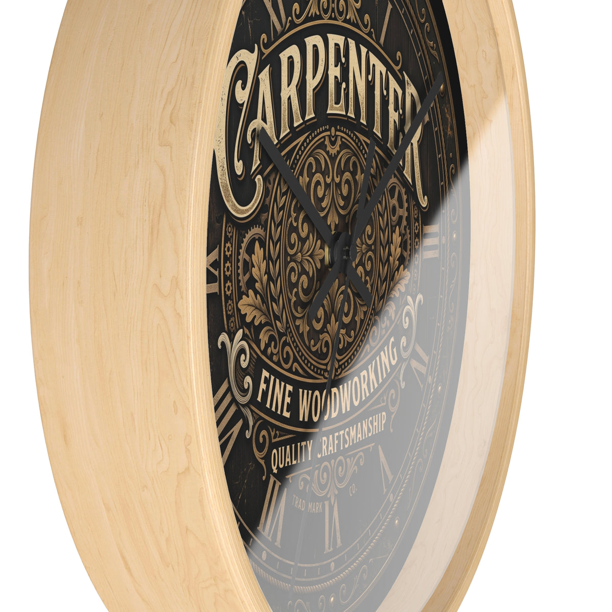 Carpenter Wall Clock — Vintage Woodworking Sign Clock for Workshop & Home - DCA384