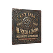 Machinist Metal Sign - H. Reed & Sons Vintage Machinists & Engineers Wall Art (Est. 1898) - DCA0435