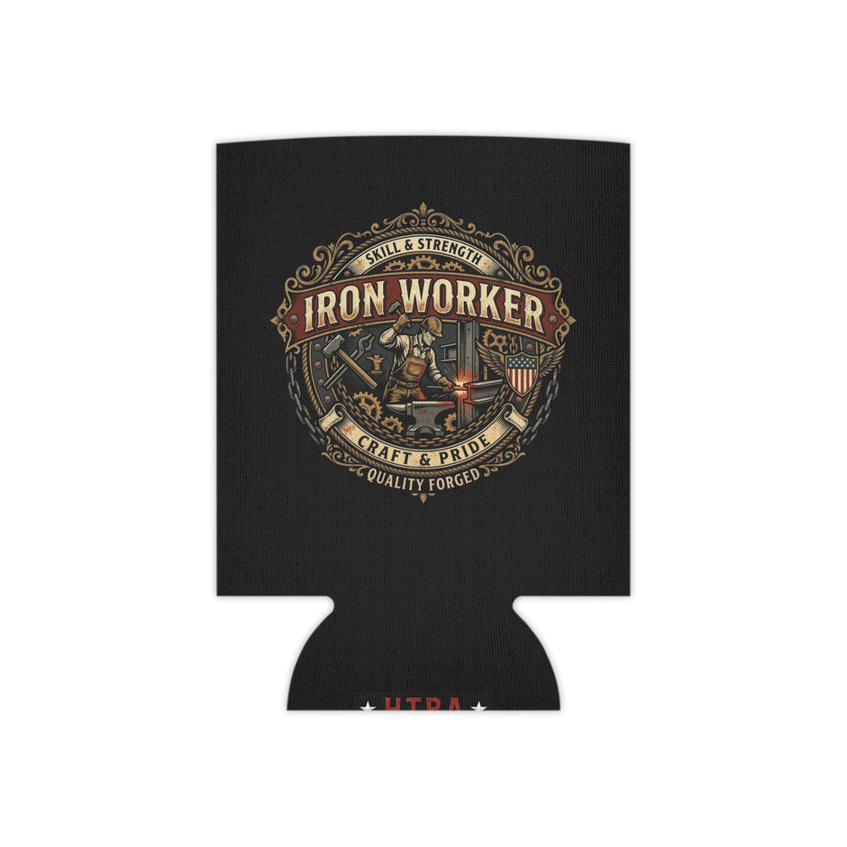 Iron Worker: Skill & Strength- Vintage Trade Logo Can Cooler - DCA0291