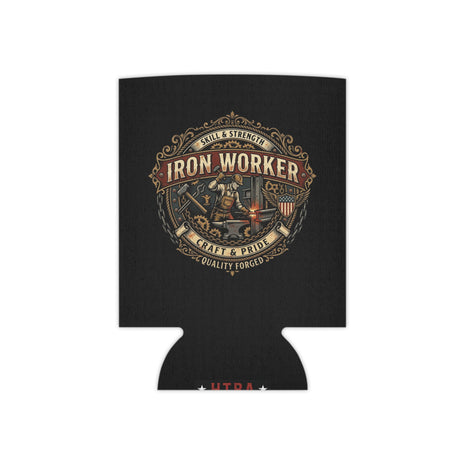 Iron Worker: Skill & Strength- Vintage Trade Logo Can Cooler - DCA0291