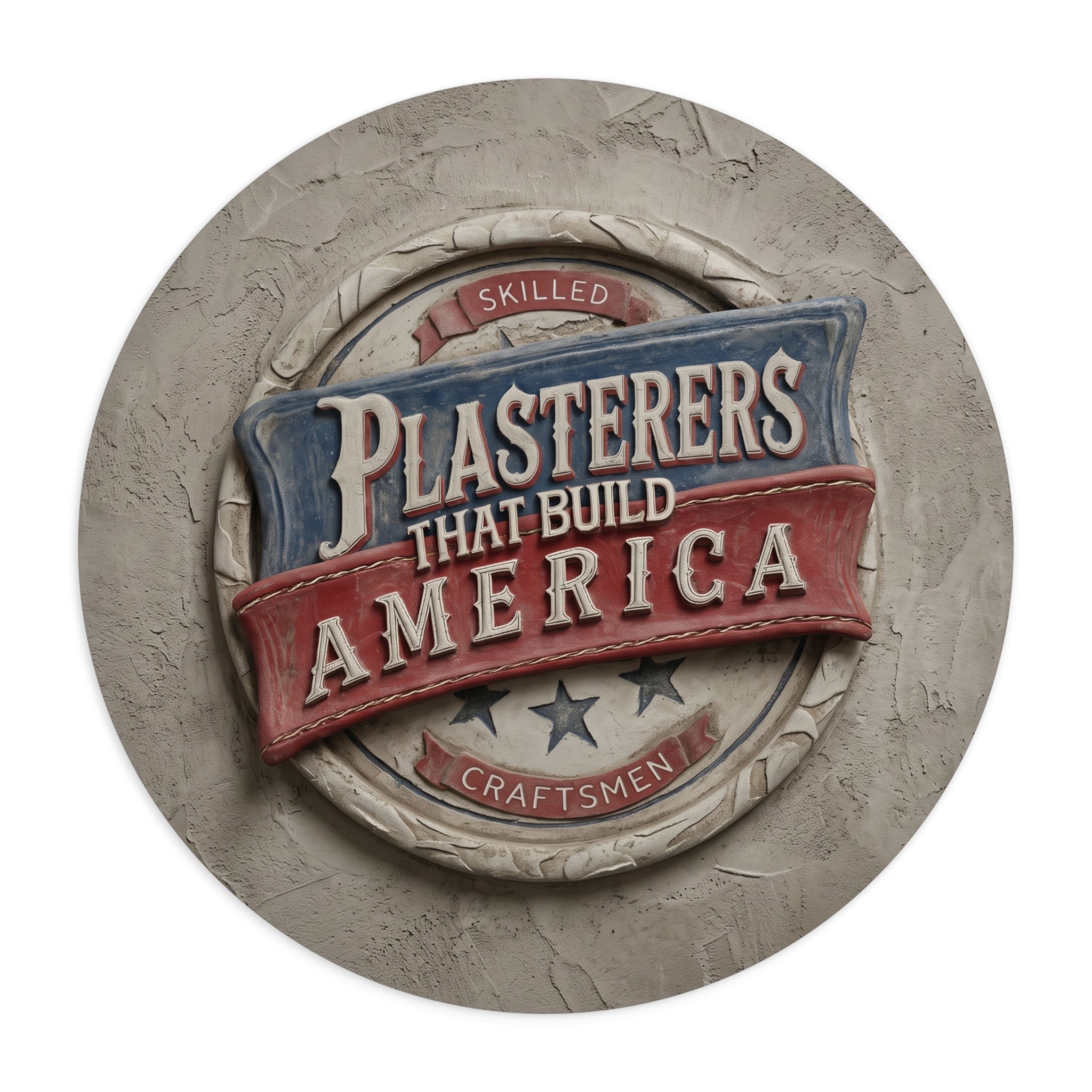 Plasterers That Build America Round Mouse Pad