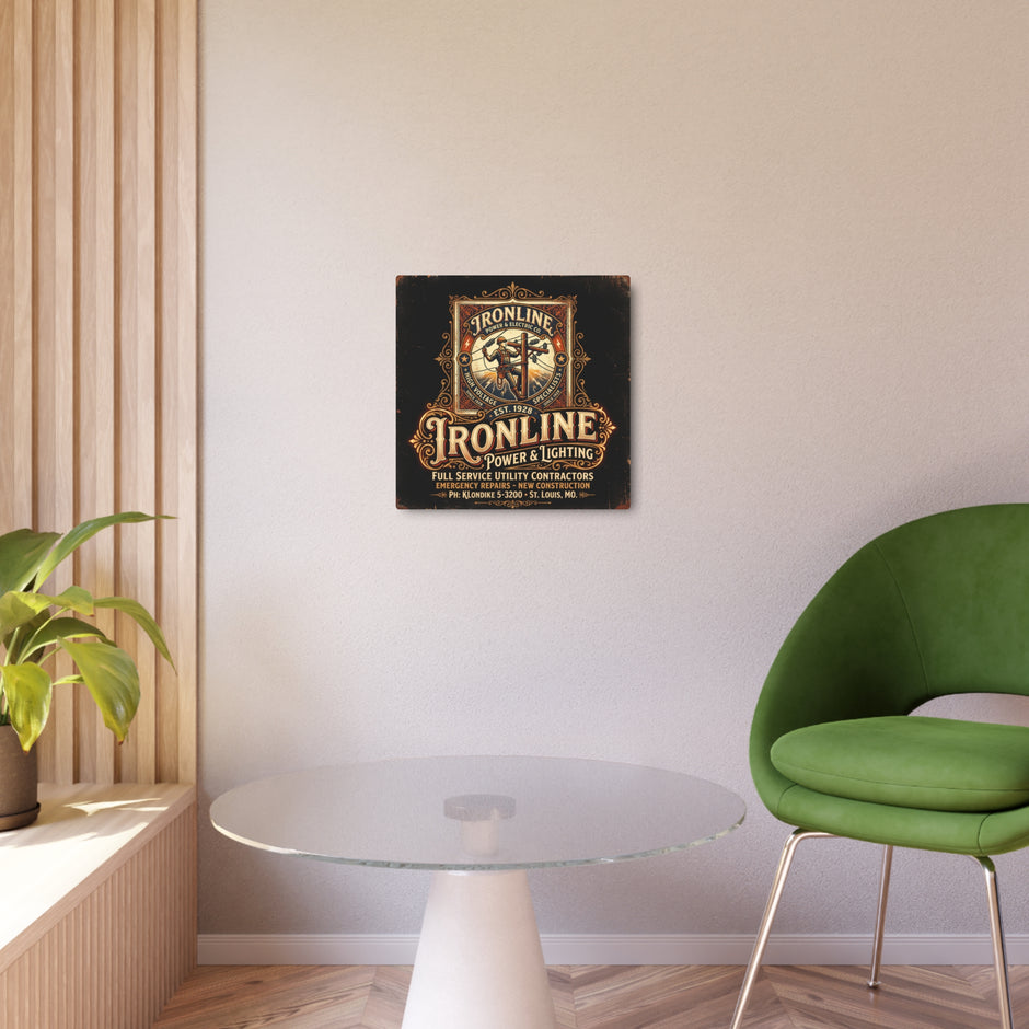 Linemen - Ironline Power & Lighting Vintage Metal Sign - DCA0434