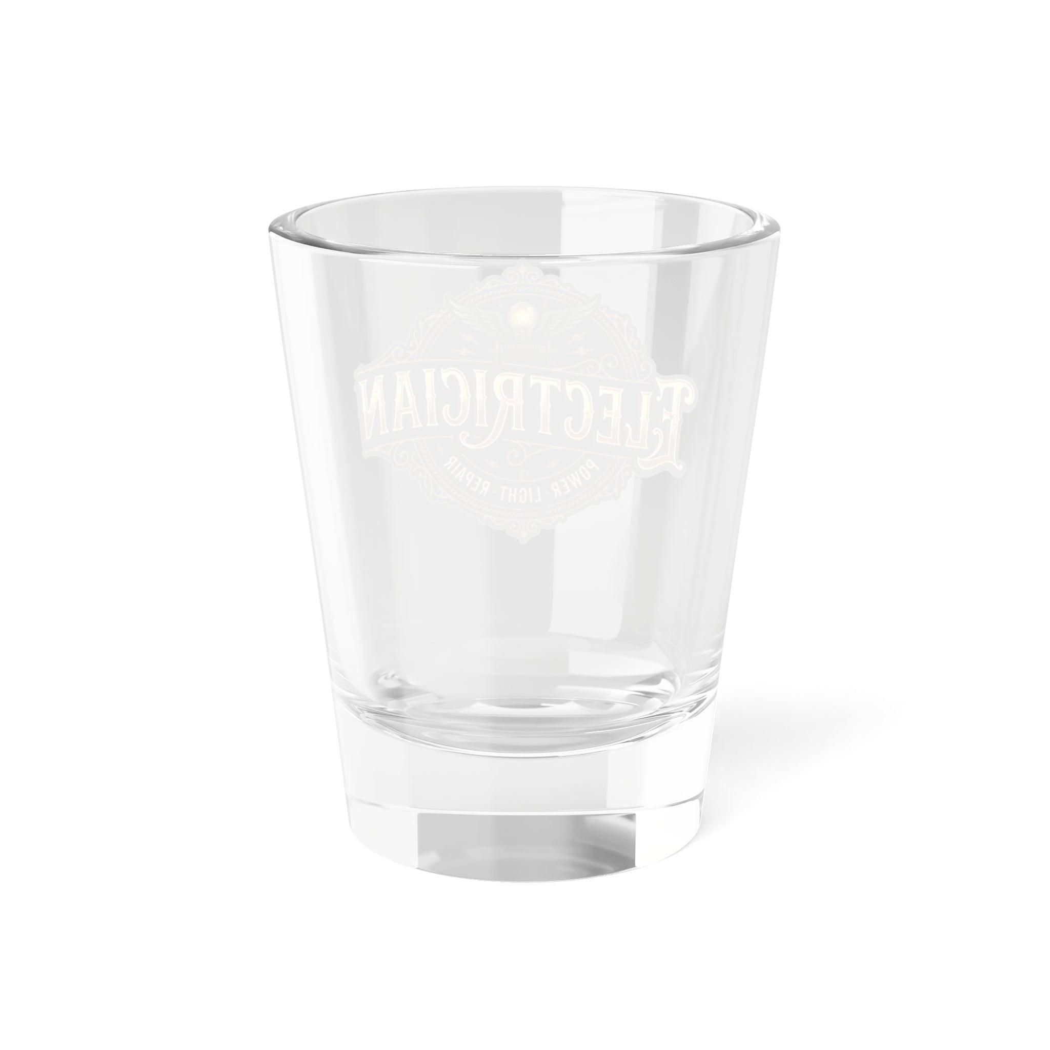 Electrician Emblem Shot Glass — Vintage Power & Light 1.5oz - Electrician - DCA0159