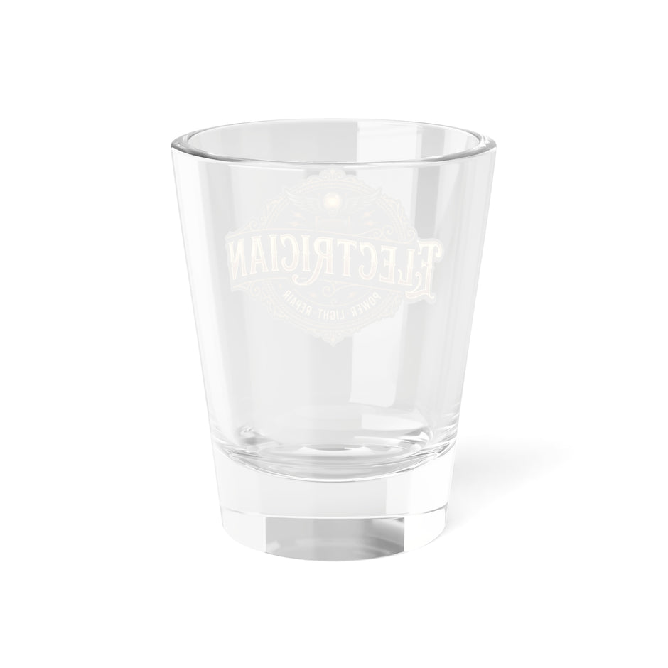 Electrician Emblem Shot Glass — Vintage Power & Light 1.5oz - Electrician - DCA0159