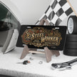 Steel Worker Vanity Plate — Vintage Industrial Forge License Tag - DCA0327