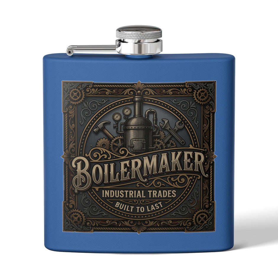 Boilermaker Flask: Industrial Trades, Built to Last' Stainless Steel 6oz - DCA0419