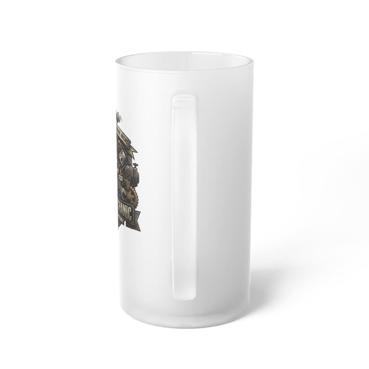Diesel Mechanic Beer Mug – 16 oz Frosted Glass Gift for Truck & Equipment Mechanics - DCA0515