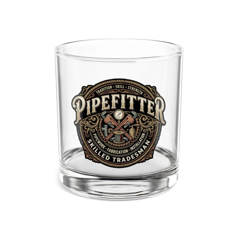 Pipefitter Rocks Glass – 10 oz Skilled Tradesman Whiskey Glass - DCA206